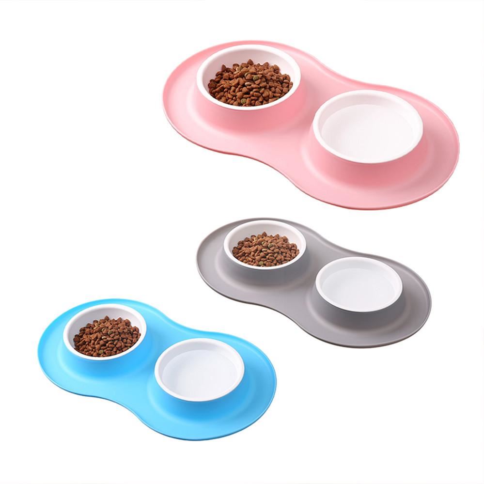 Подвійна миска для собак і котів для води та їжі Pet Bowl