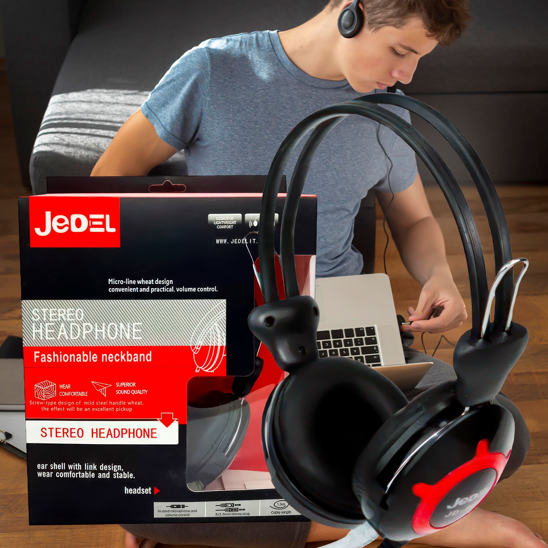 Бездротові блютуз TWS навушники з мікрофоном  Jedel Stereo Headphone 868