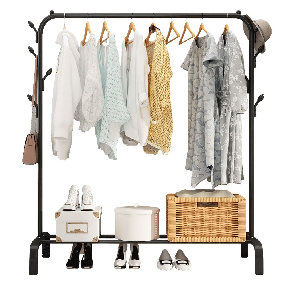 Стійка-вішалка для одягу Clothes Rack TW603, Чорний (N-75)