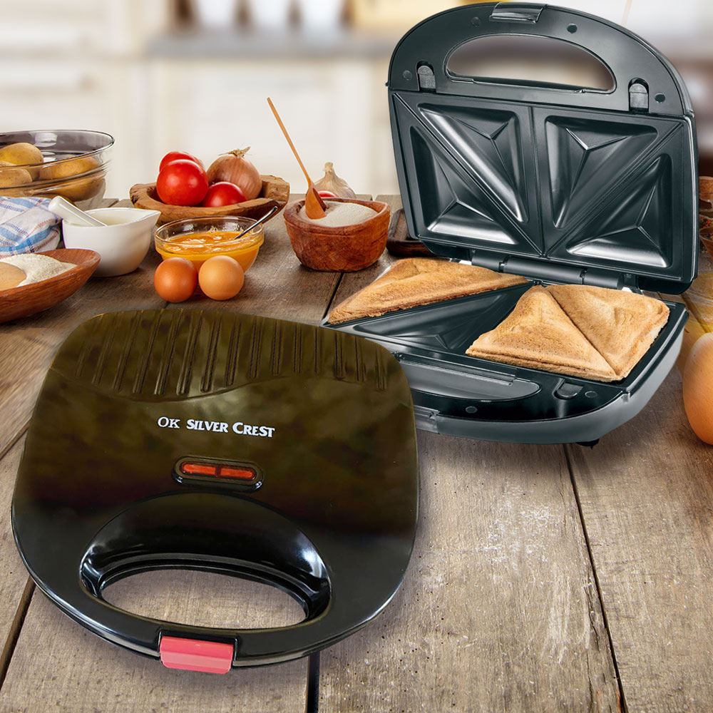 Електрична бутербродниця-сендвічниця гриль Silver crest sandwich maker DC-03, 750 Вт