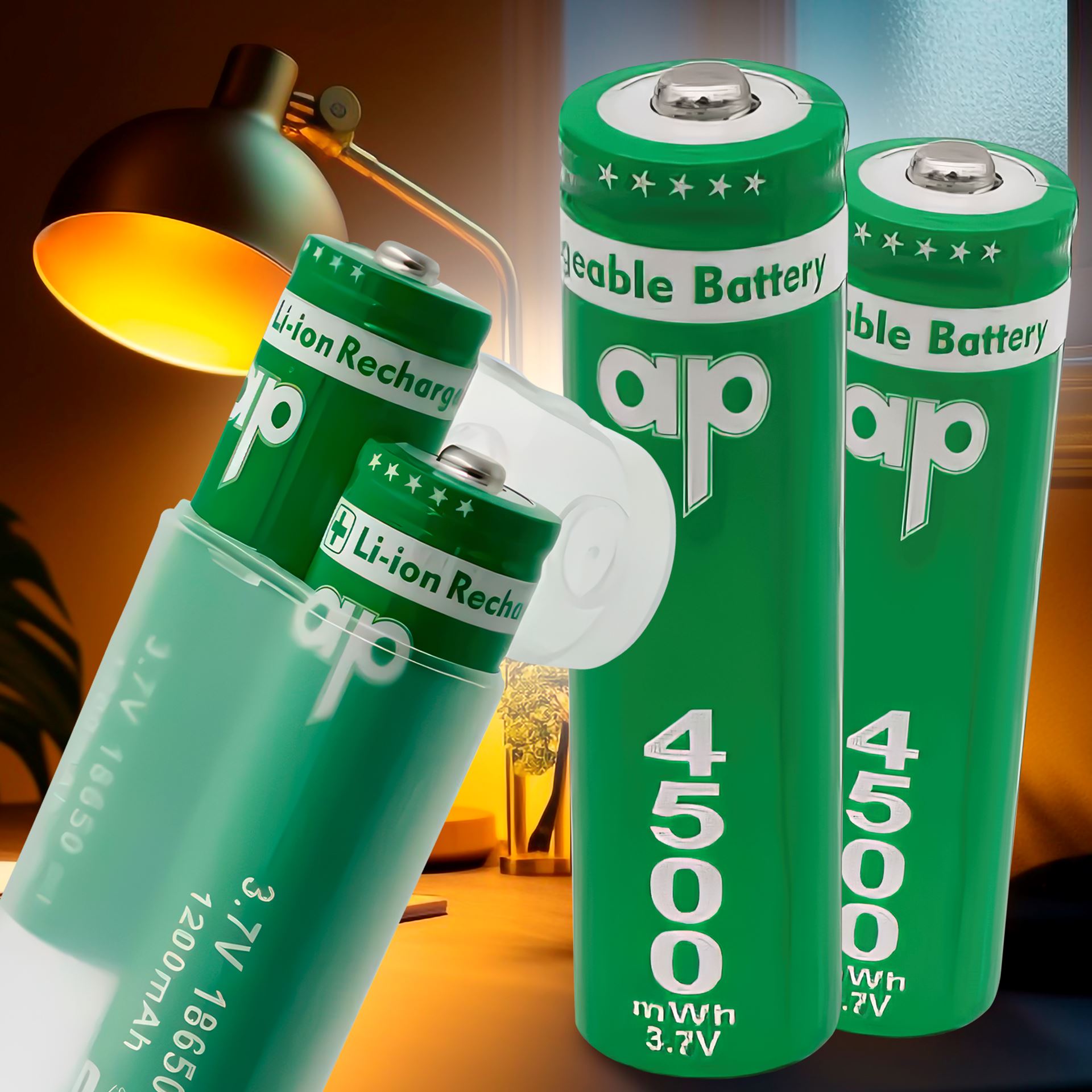 Акумуляторні батарейки AP 18650 Li-ion 1200 mAh 3.7V 2 шт у кейсі