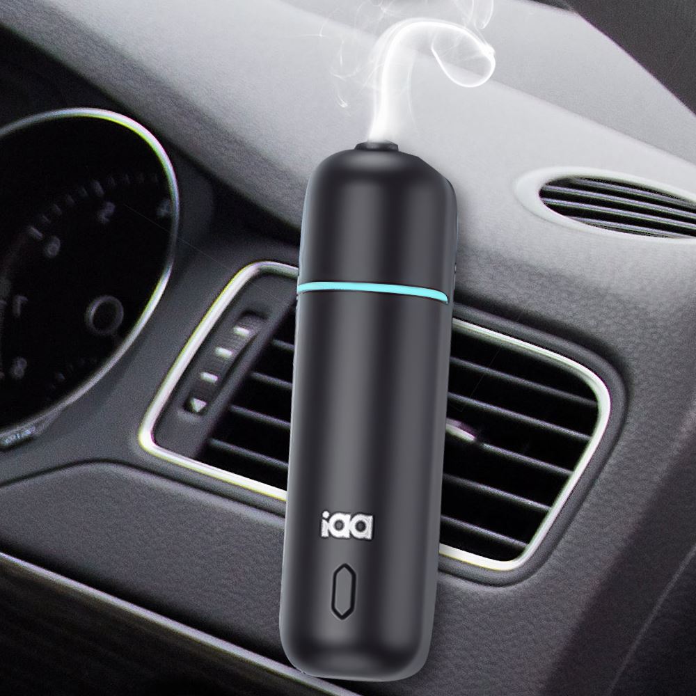 Ароматизатор для авто Ultrasonic Car Aroma Diffuser Black на дефлектор набір, 4 флакони (XM)