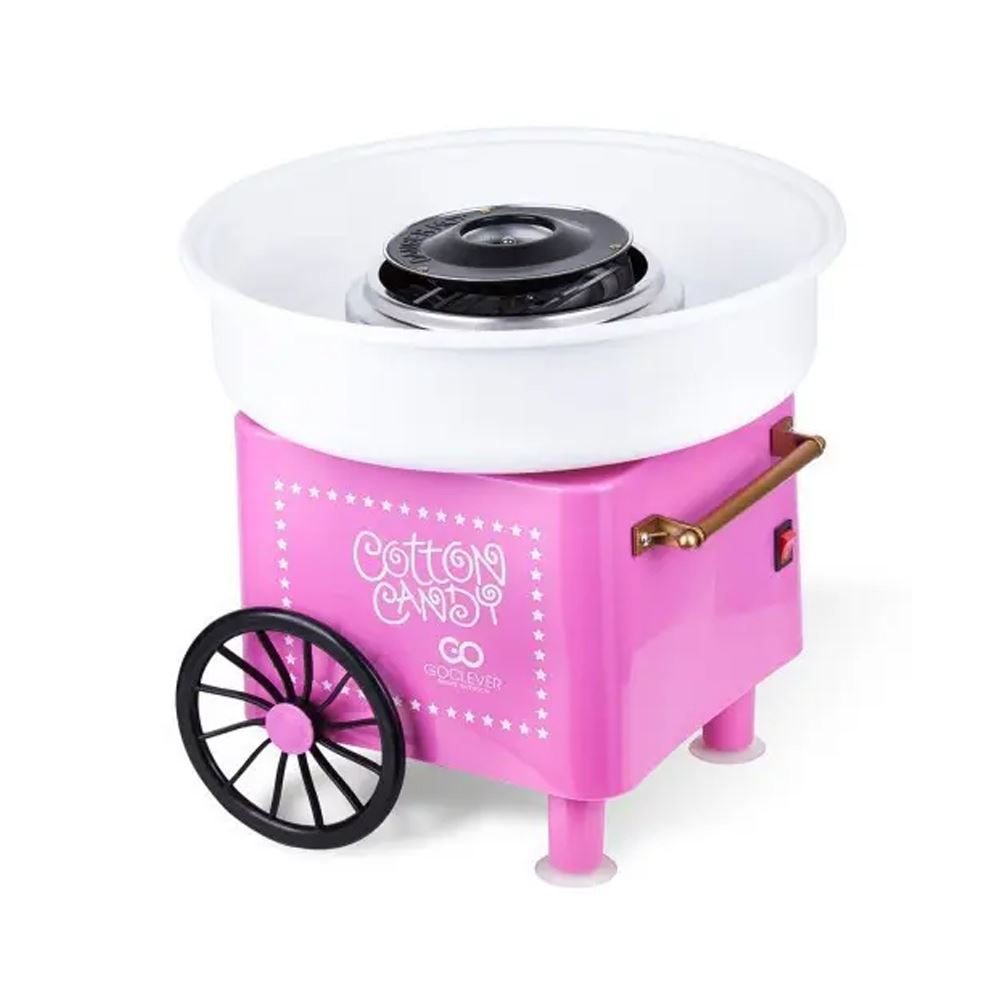 Великий портативний апарат для приготування солодкої вати на коліщатках Cotton candy maker + набір паличок в подарунок