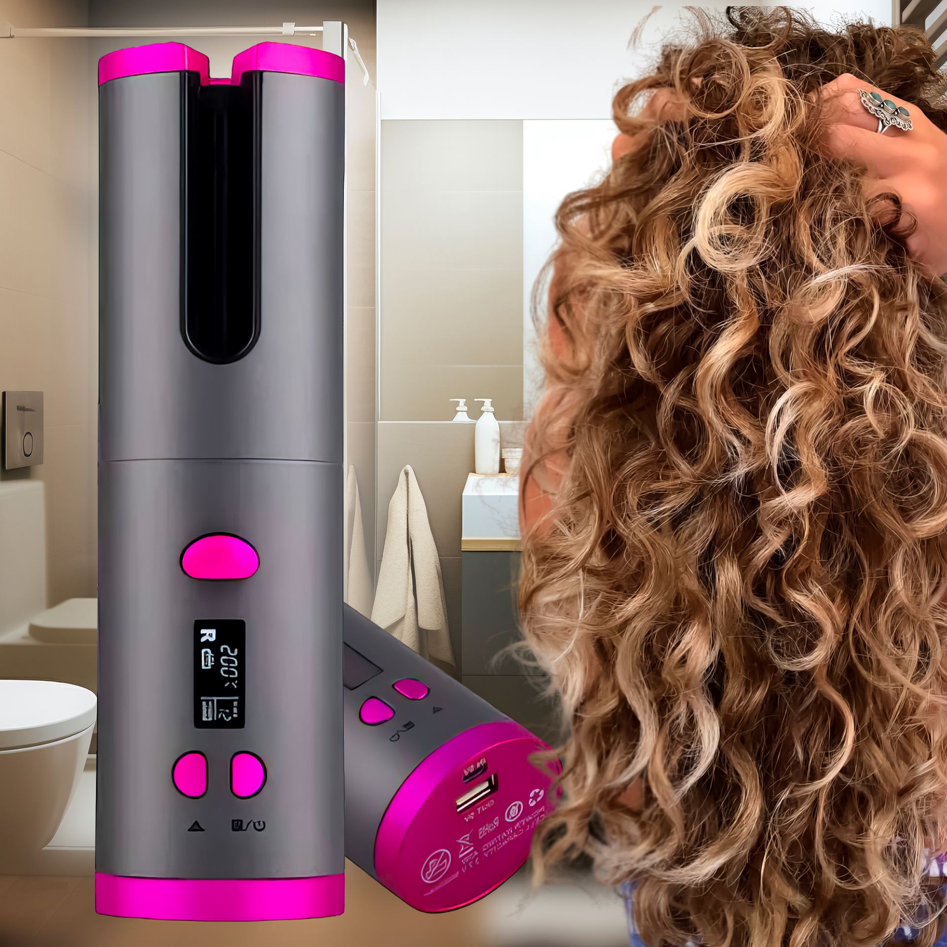 Бездротова плойка-стайлер для завивки волосся Ramindong Hair curler RD-060