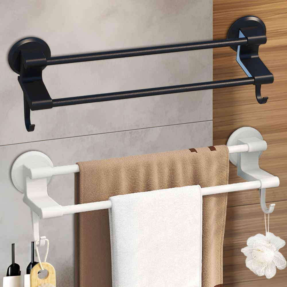 Вішалка для рушника Simple towel bar YH6612B подвійна з гачками (2126)