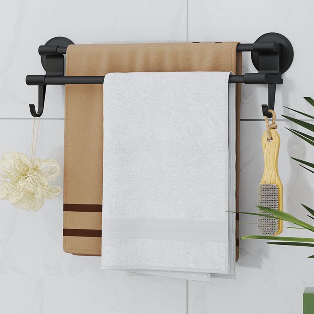 Вішалка для рушника Simple towel bar YH6612B подвійна з гачками (2126)