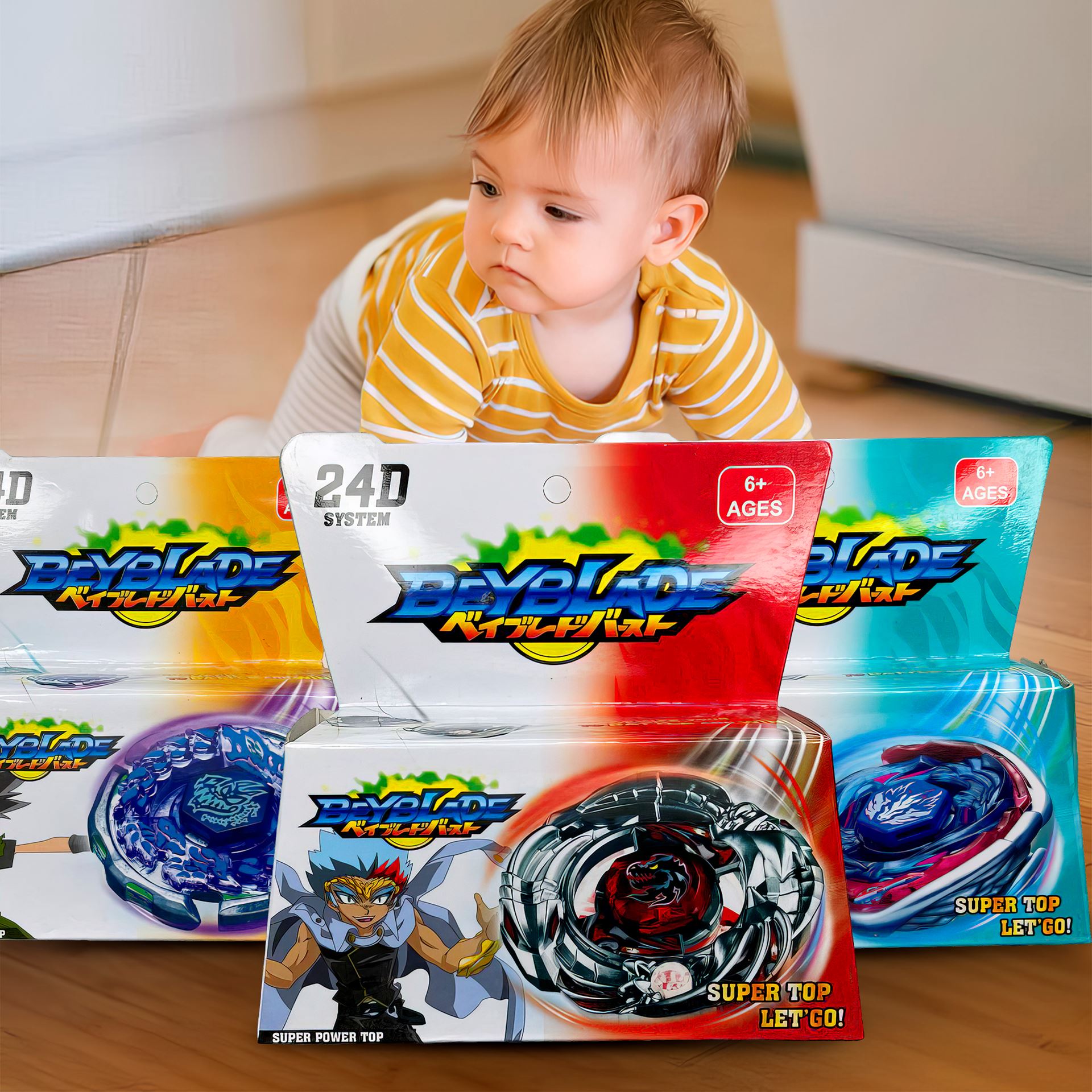 Інтерактивна дитяча пускова іграшка дзига Beyblade CC2016 Super Top 24D в асортименті