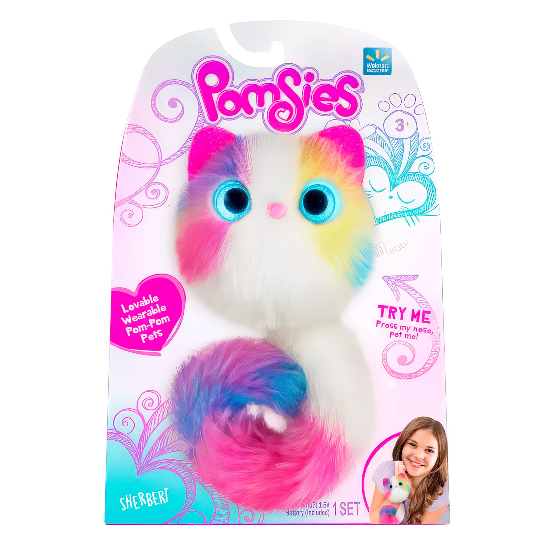 Інтерактивна дитяча м'яка іграшка кішечка Помсіс Калі Skyrocket Pomsies Interactive Toys Cat Kali