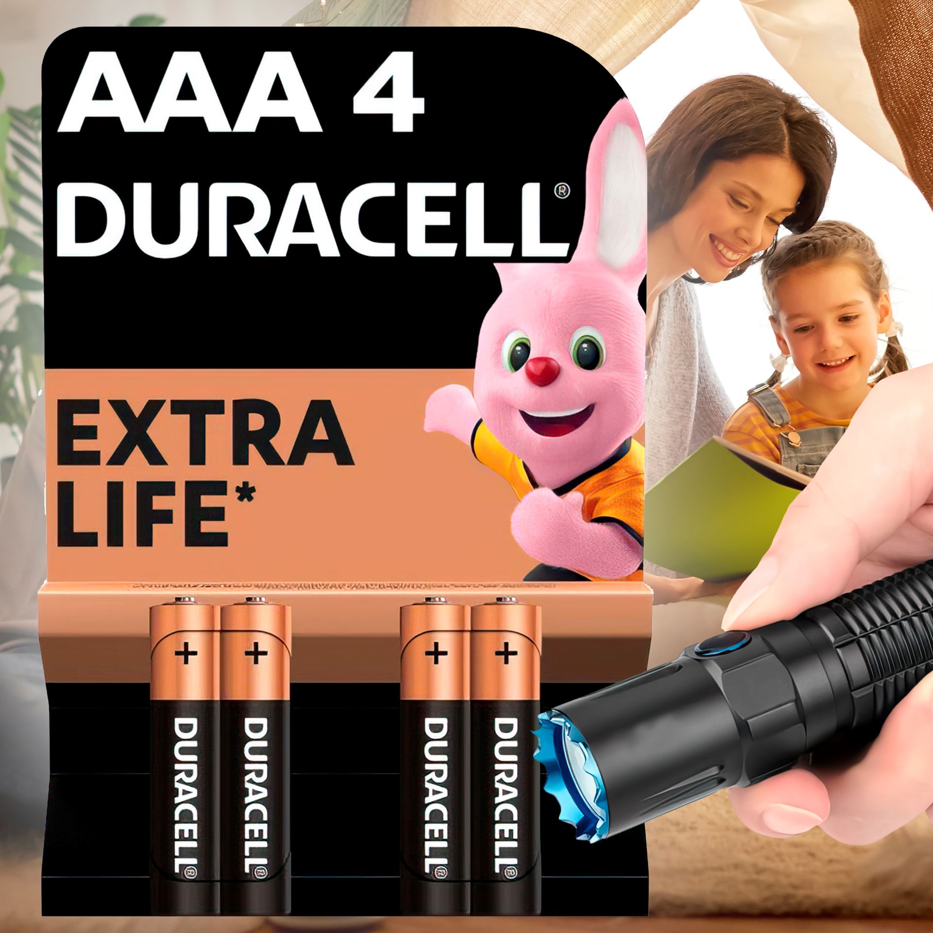 Мізинчикові Батарейки Duracell PLUS Alkaline AAA LR03 MN2400 4 шт