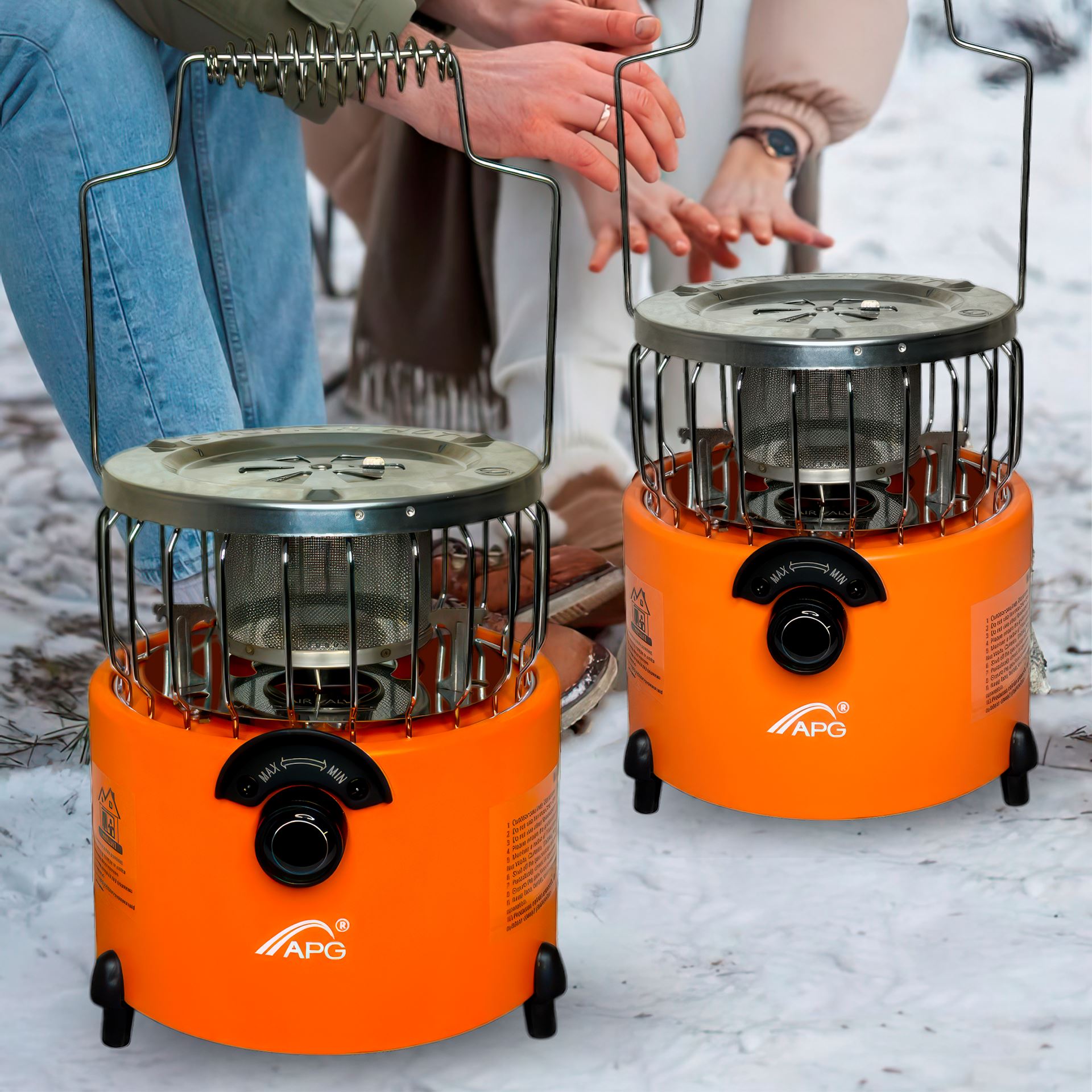 Портативний газовий обігрівач-плита для дома та кемпінгу 2в1 Outdoor 2в1 Heater/Stove APG-2000G