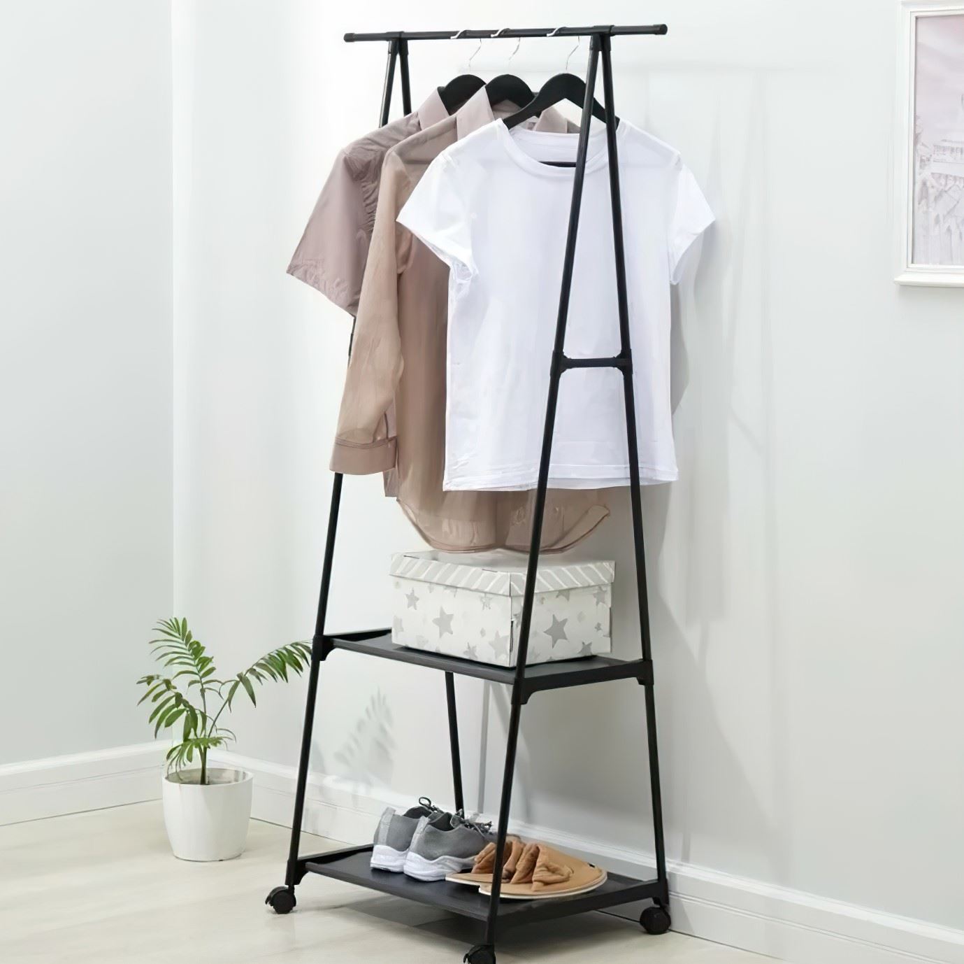 Універсальна міцна підлогова пересувна пересувна вішалка для одягу Coat Rack (YH6601)